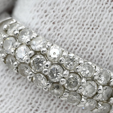 ノンブランド NON BRAND ダイヤリング プラチナシルバー Pt900 ダイヤモンド リング 指輪 パヴェリング 12号