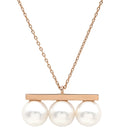 TASAKI TASAKI バランス ネオ ペンダント P16850 ホワイト×さくらゴールド K18PG パール ネックレス あこや アコヤ パール 3P 3粒 Au750 18K 18金 さくらゴールド ローズ