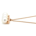TASAKI TASAKI バランス ネオ ペンダント P16850 ホワイト×さくらゴールド K18PG パール ネックレス あこや アコヤ パール 3P 3粒 Au750 18K 18金 さくらゴールド ローズ