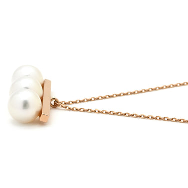 TASAKI TASAKI バランス ネオ ペンダント P16850 ホワイト×さくらゴールド K18PG パール ネックレス あこや アコヤ パール 3P 3粒 Au750 18K 18金 さくらゴールド ローズ