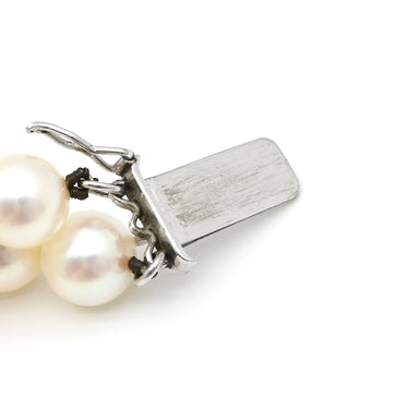 ミキモト MIKIMOTO パール ペンダント パールホワイト パール K14WG ネックレス MIKIMOTO 真珠 あこや アコヤ 2連 2重