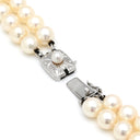 ミキモト MIKIMOTO パール ペンダント パールホワイト パール K14WG ネックレス MIKIMOTO 真珠 あこや アコヤ 2連 2重