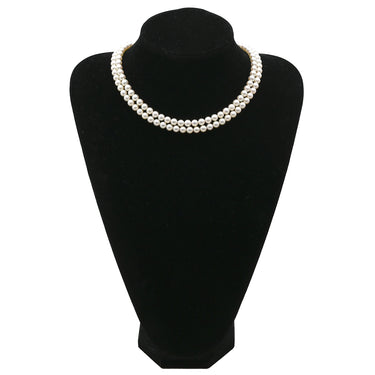 ミキモト MIKIMOTO パール ペンダント パールホワイト パール K14WG ネックレス MIKIMOTO 真珠 あこや アコヤ 2連 2重