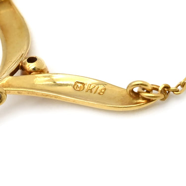 ミキモト MIKIMOTO パールネックレス イエローゴールド×パールホワイト K18YG パール ダイヤモンド ネックレス MIKIMOTO 真珠 18K 18金 Au750 ダイヤ