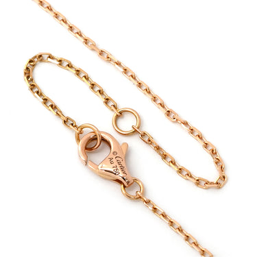 カルティエ Cartier ロゴ ドゥーブルC ピンクゴールド K18PG ダイヤモンド ネックレス Au750 K18 18金 ダイヤ オーバル
