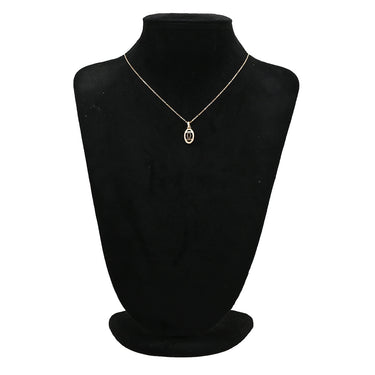 カルティエ Cartier ロゴ ドゥーブルC ピンクゴールド K18PG ダイヤモンド ネックレス Au750 K18 18金 ダイヤ オーバル