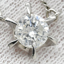 ノンブランド NON BRAND ダイヤ ペンダント プラチナシルバー Pt850 ダイヤモンド ネックレス 1P 1石 1粒 6本爪 ダイヤモンド