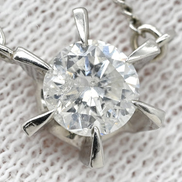 ノンブランド NON BRAND ダイヤ ペンダント プラチナシルバー Pt850 ダイヤモンド ネックレス 1P 1石 1粒 6本爪 ダイヤモンド