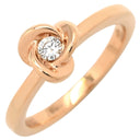 ポンテヴェキオ Ponte Vecchio ダイヤ リング　 ピンクゴールド K18PG ダイヤモンド リング 指輪 750PG 1P 1粒ダイヤ フラワー 8号