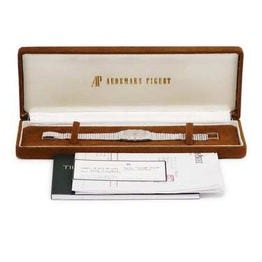 腕時計 オーデマピゲ AUDEMARS PIGUET バンブー 56214BC.ZZ.0636BC.04 クオーツ メンズ レディース 純正全面ダイヤ K18WG無垢 ヴィンテージ