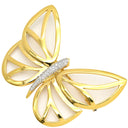 ノンブランド NON BRAND イエローゴールド K18YG ダイヤモンド ブローチ ダイヤモンド 蝶モチーフ ペンダントトップ Au750 18K 18金