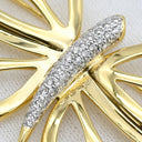 ノンブランド NON BRAND イエローゴールド K18YG ダイヤモンド ブローチ ダイヤモンド 蝶モチーフ ペンダントトップ Au750 18K 18金