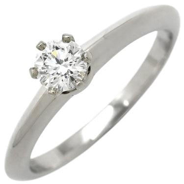 ティファニー Tiffany & Co ソリティア プラチナシルバー Pt950 ダイヤモンド リング 指輪 T&Co. プラチナム 1P 1石 1粒 ダイヤ 立爪 エンゲージ ブライダル 9号