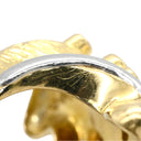 ノンブランド NON BRAND ダイヤ リング イエローゴールド×シルバー K18YG Pt ダイヤモンド リング 指輪 Au750 18K 18金 YG×Pt コンビ リーフモチーフ カクテルリング 9号