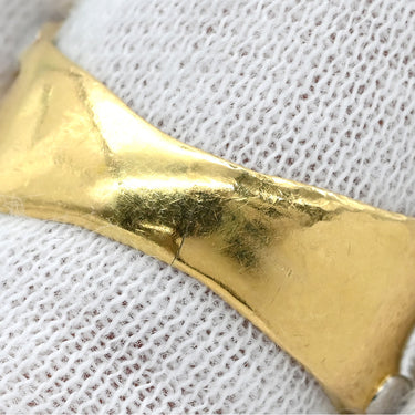 ノンブランド NON BRAND ダイヤ リング イエローゴールド×シルバー K18YG Pt ダイヤモンド リング 指輪 Au750 18K 18金 YG×Pt コンビ リーフモチーフ カクテルリング 9号