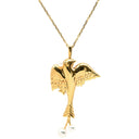 ミキモト MIKIMOTO パールネックレス イエローゴールド×パールホワイト K18YG パール ネックレス MIKIMOTO ブローチ 真珠 18K 18金 Au750 鳥モチーフ