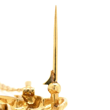 ミキモト MIKIMOTO パールネックレス イエローゴールド×パールホワイト K18YG パール ネックレス MIKIMOTO ブローチ 真珠 18K 18金 Au750 鳥モチーフ