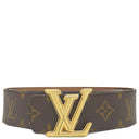 ルイヴィトン LOUIS VUITTON リバーシブル LV ディメンション 95/38 M8845 モノグラム モノグラムキャンバス ベルト ゴールド金具 茶