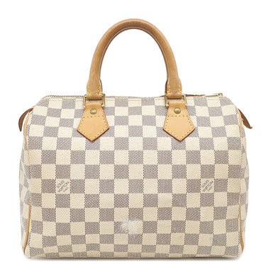 ルイヴィトン LOUIS VUITTON スピーディ 25 N41371 ダミエアズール ダミエアズールキャンバス ハンドバッグ ゴールド金具 白 鍵・パドロック欠品
