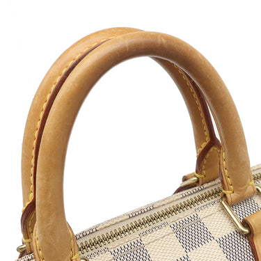 ルイヴィトン LOUIS VUITTON スピーディ 25 N41371 ダミエアズール ダミエアズールキャンバス ハンドバッグ ゴールド金具 白 鍵・パドロック欠品