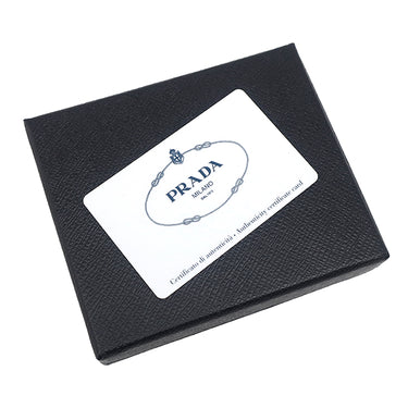 プラダ PRADA マネークリップ付財布 2MN077 ブラック レザー 二つ折り財布 シルバー金具 黒 ロゴ サフィアーノ