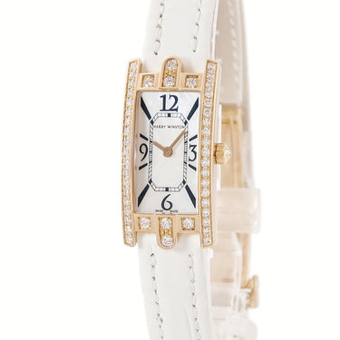 腕時計 ハリーウィンストン Harry Winston アヴェニュー C ミニ AVCQHM16RR017 クオーツ レディース K18RG無垢 純正ダイヤ ホワイト シェル