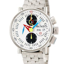 腕時計 アランシルベスタイン ALAIN SILBERSTEIN クロノ バウハウス デイデイト LWO5100 自動巻き メンズ 白 赤 青 黄 デイ＆ナイト表示 限定