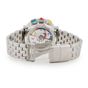 腕時計 アランシルベスタイン ALAIN SILBERSTEIN クロノ バウハウス デイデイト LWO5100 自動巻き メンズ 白 赤 青 黄 デイ＆ナイト表示 限定