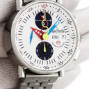 腕時計 アランシルベスタイン ALAIN SILBERSTEIN クロノ バウハウス デイデイト LWO5100 自動巻き メンズ 白 赤 青 黄 デイ＆ナイト表示 限定