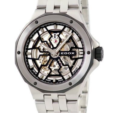 腕時計 エドックス EDOX デルフィン メカノ オートマティック 85303-3NH-NBG 自動巻き メンズ スケルトン 十二角形
