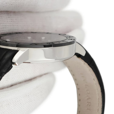 腕時計 ブルガリ BVLGARI ブルガリブルガリ BBL37SC 自動巻き メンズ 純正9Pダイヤ ブラック アラビア