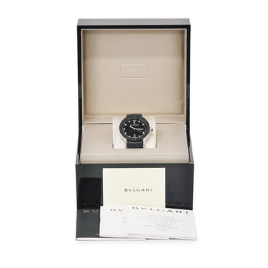 腕時計 ブルガリ BVLGARI ブルガリブルガリ BBL37SC 自動巻き メンズ 純正9Pダイヤ ブラック アラビア