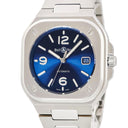 腕時計 ベル&ロス BELL＆ROSS BR 05 ブルー スティール BR05A-BLU-ST/SST 自動巻き メンズ デイト バー アラビア シースルーバック