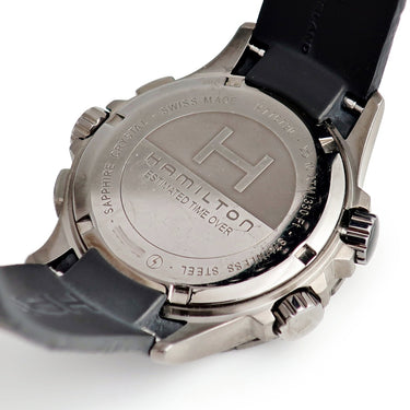 腕時計 ハミルトン HAMILTON カーキ E.T.O. クロノグラフ H776720 クオーツ メンズ デイト 回転ベゼル ブラック 黒