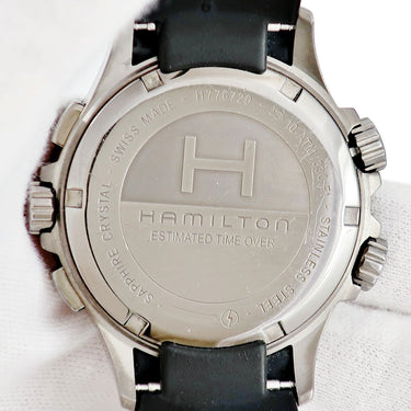 腕時計 ハミルトン HAMILTON カーキ E.T.O. クロノグラフ H776720 クオーツ メンズ デイト 回転ベゼル ブラック 黒