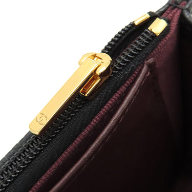 シャネル CHANEL マトラッセ チェーンウォレット AP0250 ブラック カーフ キャビアスキン チェーンウォレット ゴールド金具 黒 ココマーク