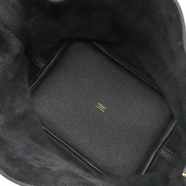 エルメス HERMES ピコタンロックMM ブラック トリヨンクレマンス ハンドバッグ ゴールド金具 黒 鍵1本欠品