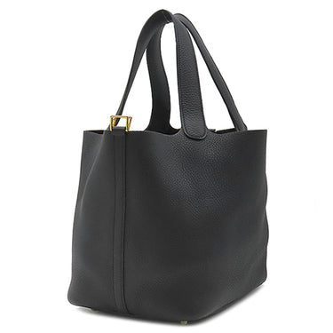 エルメス HERMES ピコタンロックMM ブラック トリヨンクレマンス ハンドバッグ ゴールド金具 黒 鍵1本欠品