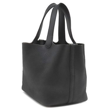 エルメス HERMES ピコタンロックMM ブラック トリヨンクレマンス ハンドバッグ ゴールド金具 黒 鍵1本欠品