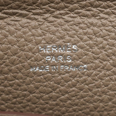 エルメス HERMES ヴィドポッシュ エトゥープ トゴ ショルダーバッグ シルバー金具 クロスボディ グレージュ