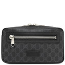 グッチ GUCCI ソフト GGスプリーム ベルトバッグ 474293 ブラック GGスプリームキャンバス ボディバッグ シルバー金具 ウェブライン 黒 ウエストバッグ