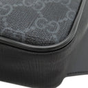 グッチ GUCCI ソフト GGスプリーム ベルトバッグ 474293 ブラック GGスプリームキャンバス ボディバッグ シルバー金具 ウェブライン 黒 ウエストバッグ