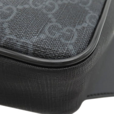 グッチ GUCCI ソフト GGスプリーム ベルトバッグ 474293 ブラック GGスプリームキャンバス ボディバッグ シルバー金具 ウェブライン 黒 ウエストバッグ