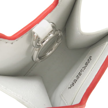 フェンディ FENDI BUSTINA BUNNY 7AS169 レッド×ホワイト レザー ショルダーバッグ シルバー金具 マークジェイコブス コラボ バニー ウサギ 赤 白