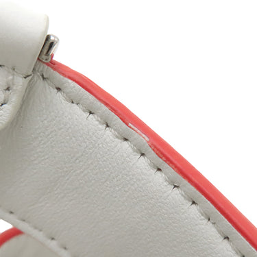 フェンディ FENDI BUSTINA BUNNY 7AS169 レッド×ホワイト レザー ショルダーバッグ シルバー金具 マークジェイコブス コラボ バニー ウサギ 赤 白