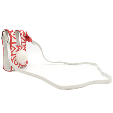 フェンディ FENDI BUSTINA BUNNY 7AS169 レッド×ホワイト レザー ショルダーバッグ シルバー金具 マークジェイコブス コラボ バニー ウサギ 赤 白