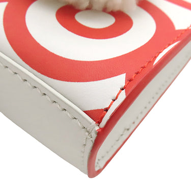 フェンディ FENDI BUSTINA BUNNY 7AS169 レッド×ホワイト レザー ショルダーバッグ シルバー金具 マークジェイコブス コラボ バニー ウサギ 赤 白