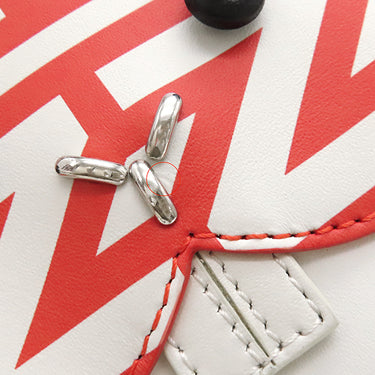 フェンディ FENDI BUSTINA BUNNY 7AS169 レッド×ホワイト レザー ショルダーバッグ シルバー金具 マークジェイコブス コラボ バニー ウサギ 赤 白