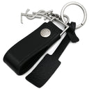 サンローラン SAINT LAURENT カサンドラ キーリング 518323 0SX0E 1000 ブラック レザー キーリング シルバー金具 黒 YSL メタルロゴ