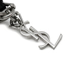 サンローラン SAINT LAURENT カサンドラ キーリング 518323 0SX0E 1000 ブラック レザー キーリング シルバー金具 黒 YSL メタルロゴ